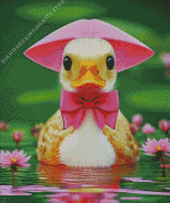 Little Duck And Flowers 5D Diamond Painting