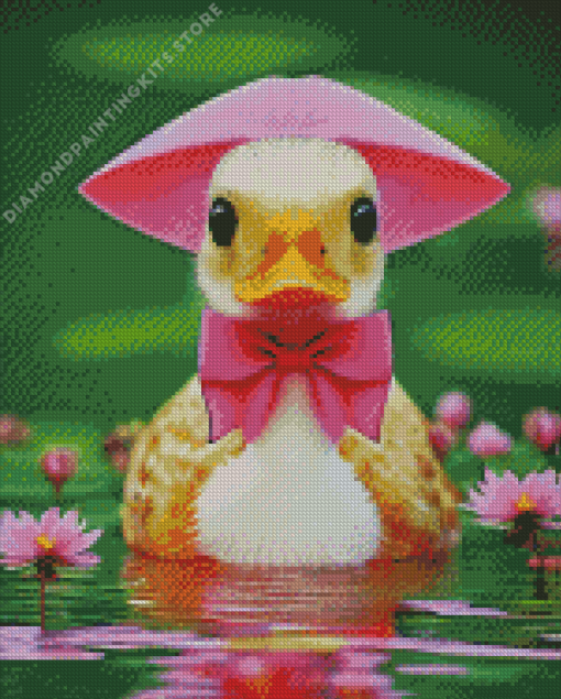 Little Duck And Flowers 5D Diamond Painting