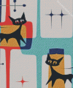 Mid Century Cats 5D Diamond Painting