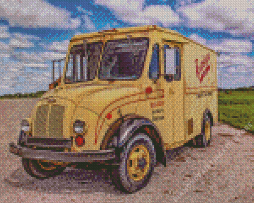 Milk Truck 5D Diamond Painting