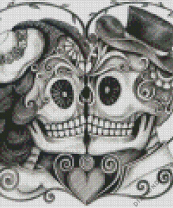 Day of The Dead Love 5D Diamond Painting