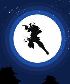 Moonlight Ninja Silhouette 5D Diamond Painting