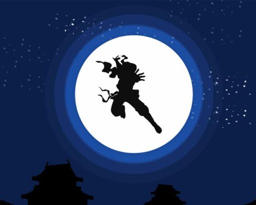 Moonlight Ninja Silhouette 5D Diamond Painting