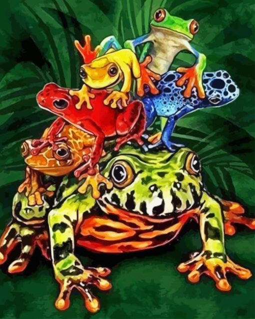 Pile Up Frogs 5D Diamond Painting