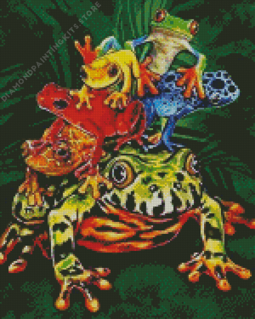 Pile Up Frogs 5D Diamond Painting