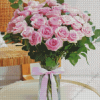 Pink Rose Flower Vase 5D Diamond Painting