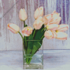 Pink Tulips in Vase 5D Diamond Painting