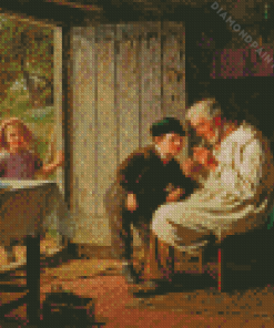 Playing Penny Whistle With Father 5D Diamond Painting