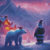 Polar Bears And Santa Claus 5D Diamond Painting