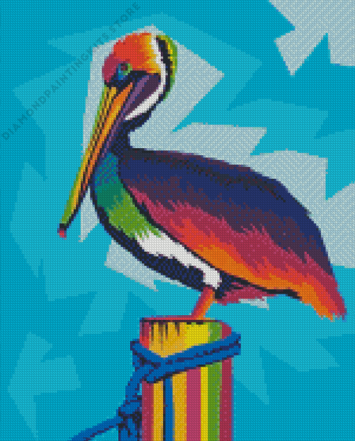 Pop Art Pelican Bird 5D Diamond Painting