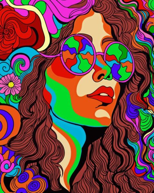 Psychedelic Woman 5D Diamond Painting