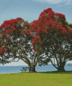 Red Pohutukawa 5D Diamond Painting