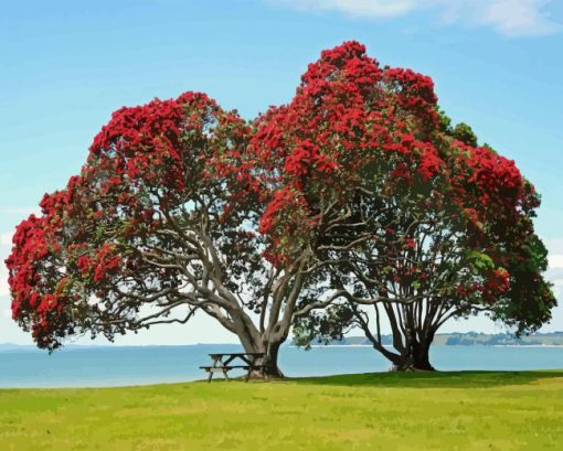 Red Pohutukawa 5D Diamond Painting