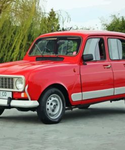 Red Renault 4 5D Diamond Painting