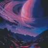 Road To Purple Planet 5D Diamond Painting