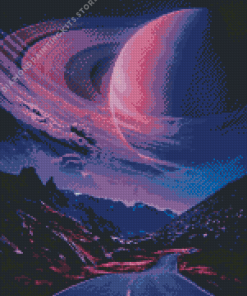 Road To Purple Planet 5D Diamond Painting