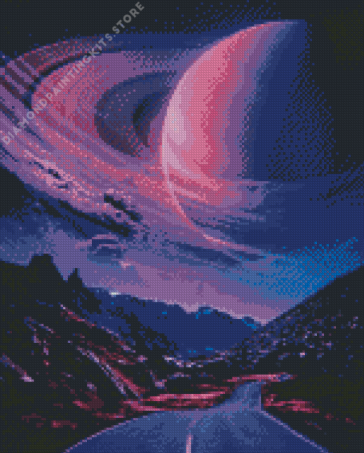 Road To Purple Planet 5D Diamond Painting