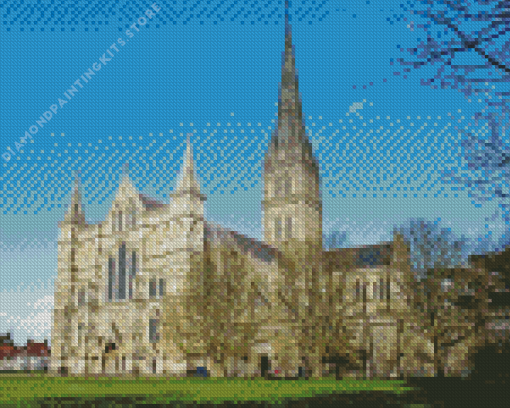 The Salisbury Cathedral 5D Diamond Painting