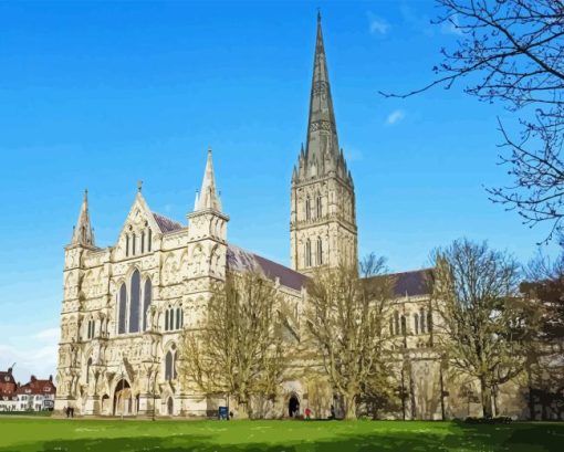 The Salisbury Cathedral 5D Diamond Painting