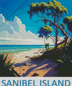 Sanibel Island Poster 5D Diamond Painting