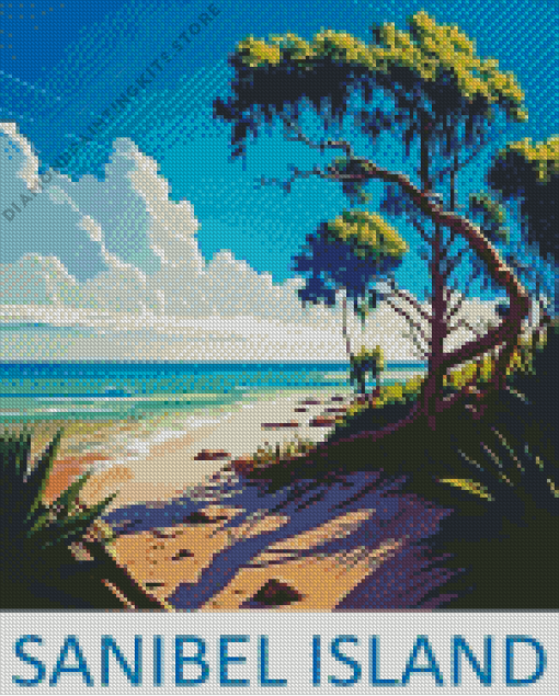 Sanibel Island Poster 5D Diamond Painting