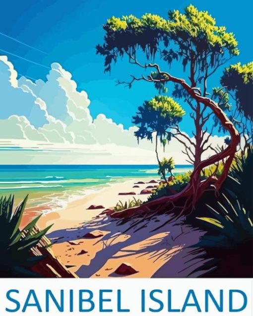 Sanibel Island Poster 5D Diamond Painting