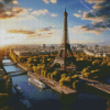 Seine River Eiffel Tower 5D Diamond Painting