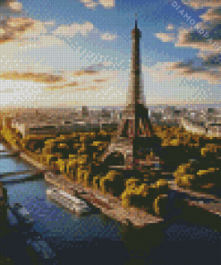 Seine River Eiffel Tower 5D Diamond Painting