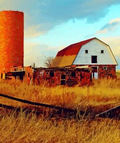 Silo And Barn 5D Diamond Painting