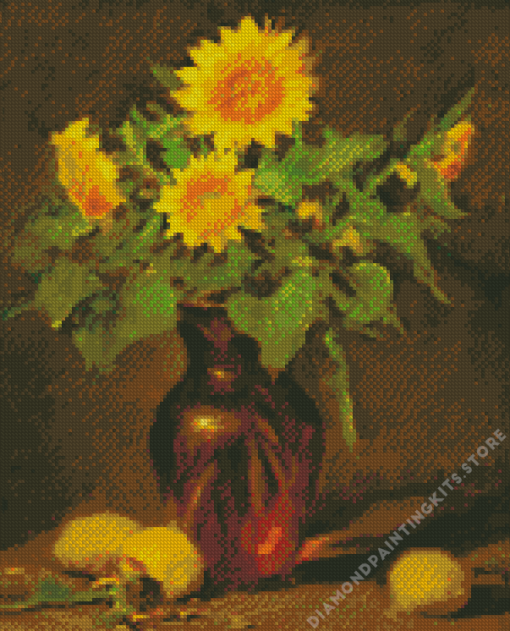 Sunflower and Lemons Art 5D Diamond Painting