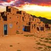 Sunset Over Taos Town 5D Diamond Painting