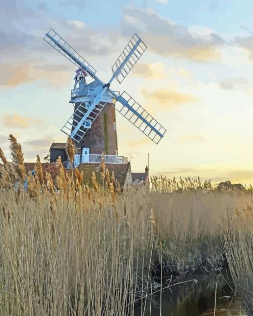 The Cley Windmill England 5D Diamond Painting