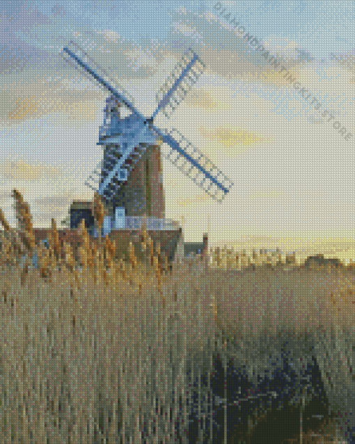 The Cley Windmill England 5D Diamond Painting