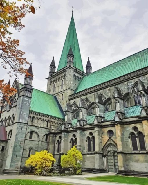 The Nidaros Cathedral Norway 5D Diamond Painting