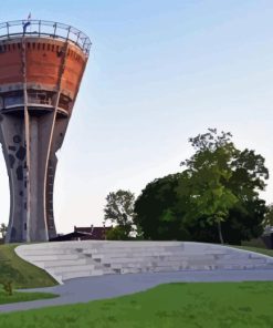 Vukovar Water Tower 5D Diamond Painting