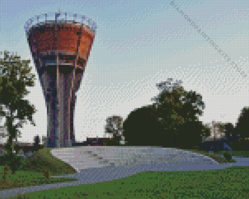 Vukovar Water Tower 5D Diamond Painting