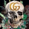 White Gucci Skull 5D Diamond Painting