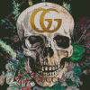 White Gucci Skull 5D Diamond Painting