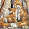 Wild Fox Couple 5D Diamond Painting