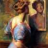 Young Woman in Mirror 5D Diamond Painting