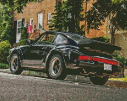 Black Old Porsche 5D Diamond Painting