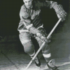 Black and White Gordie Howe 5D Diamond Painting