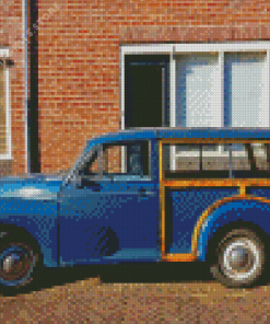 Blue Morris Car 5D Diamond Painting