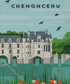 Chenonceau Poster 5D Diamond Painting