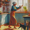 Old Lady Dancing 5D Diamond Painting