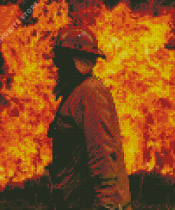 Fireman Against Fire 5D Diamond Painting