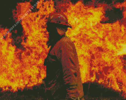 Fireman Against Fire 5D Diamond Painting