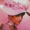 Lady in a Pink Hat 5D Diamond Painting