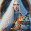 Lady With Owl 5D Diamond Painting