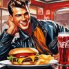 Man in Rock and Roll Diner 5D Diamond Painting